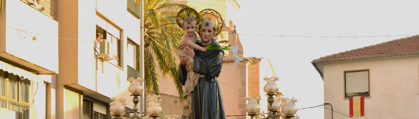 San Antonio de Padua en procesión por las calles de Santa Faz
